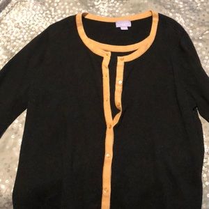 Laura Scott cardigan with sown in blouse